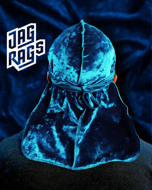 Crushed Velvet Turquoise JagRag